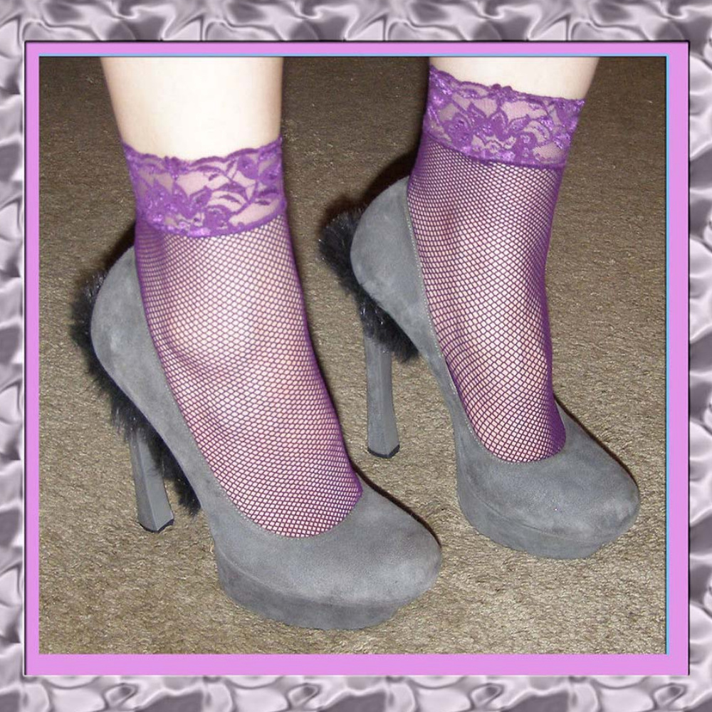 YSL gray suede Mohawk "Palais" platform pumps 8.5